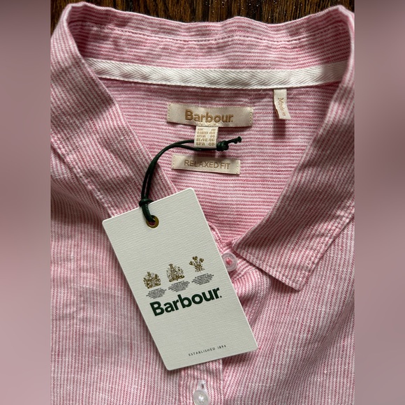 Barbour 100% Linen Marine Blouse - Picture 8 of 17